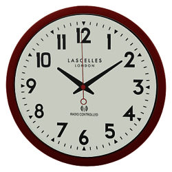 Lascelles Radio Controlled Wall Clock Red